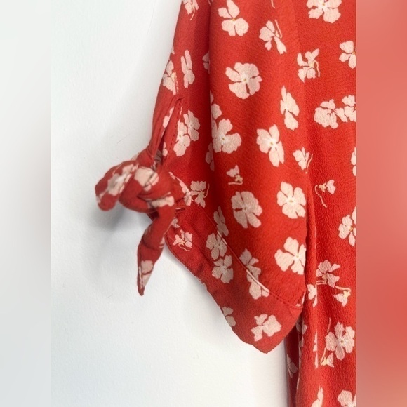 Madewell Button-Front Tie-Sleeve Retro Dress , sz 00 - Picture 8 of 10